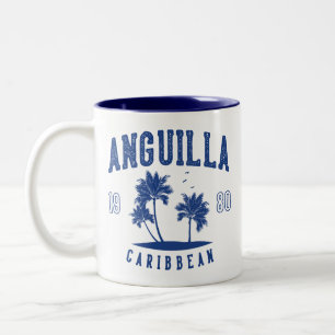 Anguilla Karibisk Palmträd 1980 Två-Tonad Mugg