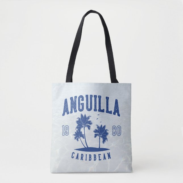 Anguilla Karibisk Palmträd 1980 Tygkasse (Framsida)