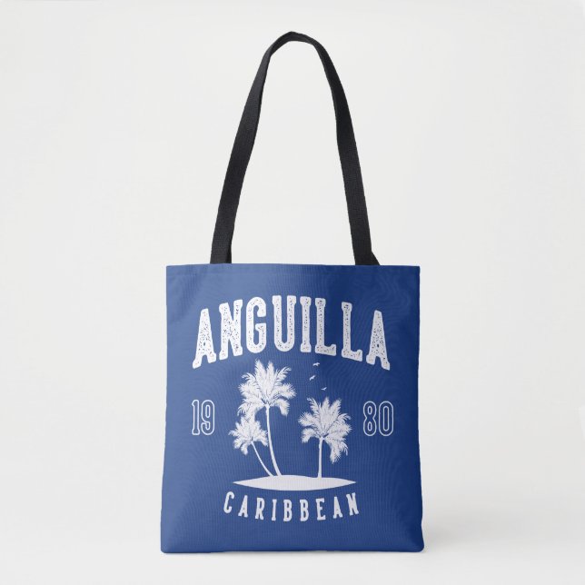 Anguilla Karibisk Palmträd 1980 Tygkasse (Framsida)