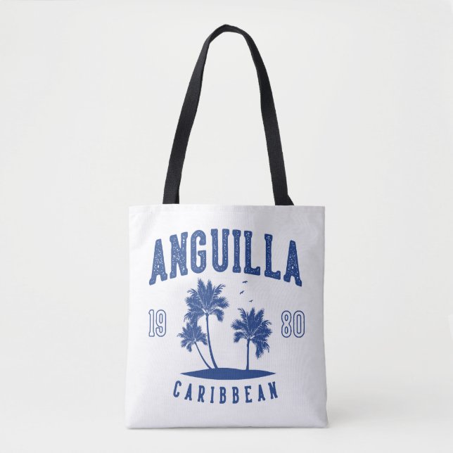 Anguilla Karibisk Palmträd 1980 Tygkasse (Framsida)
