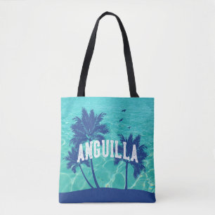 Anguilla Karibisk Palmträd Tygkasse