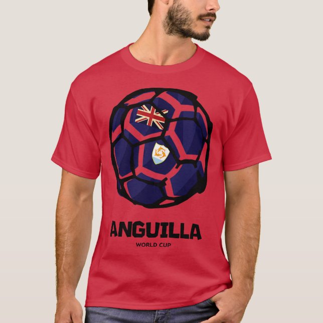 Anguilla Land Flagga T Shirt (Framsida)
