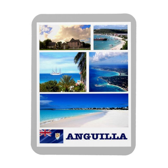 Anguilla - Mosaic - Magnet (Vertikal)