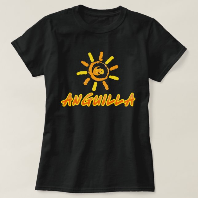 Anguilla smart gult och orange t shirt (Design framsida)