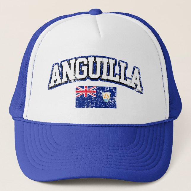 Anguilla Vintage Flagga Keps (Framsida)