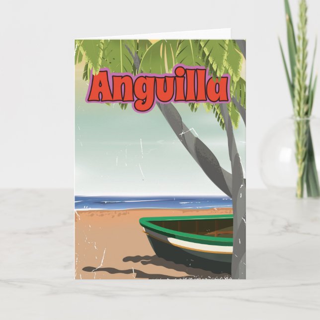 Anguilla vintage resemålning affisch. helgkort (Framsida)
