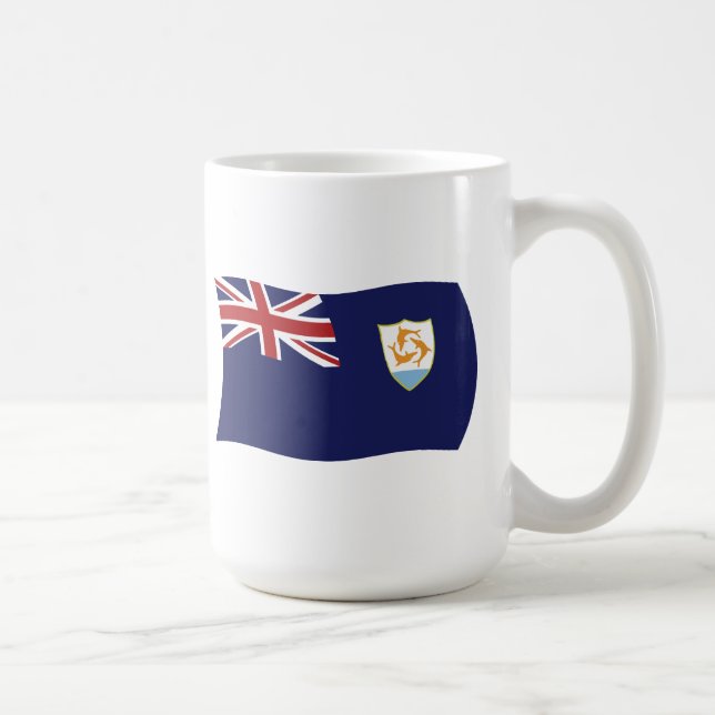 Anguillas flagga mugg (Höger)