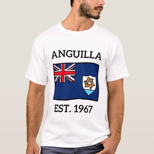 Anguillas flagga t shirt (Framsida)
