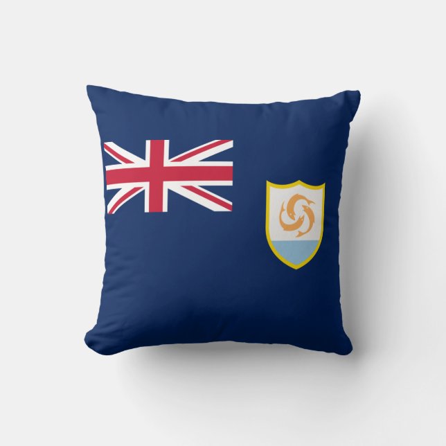 Anguillas patriotiska flagga kudde (Framsida)
