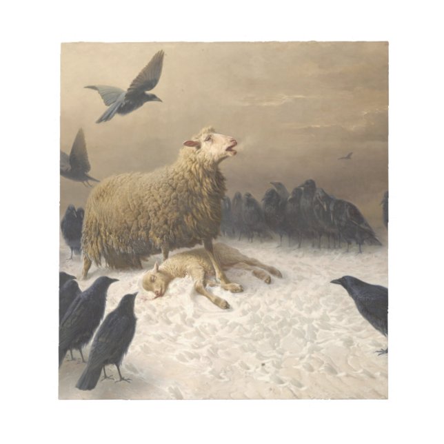 Anguish by August Friedrich Albrecht Schenck 1876 Anteckningsblock (Framsida)