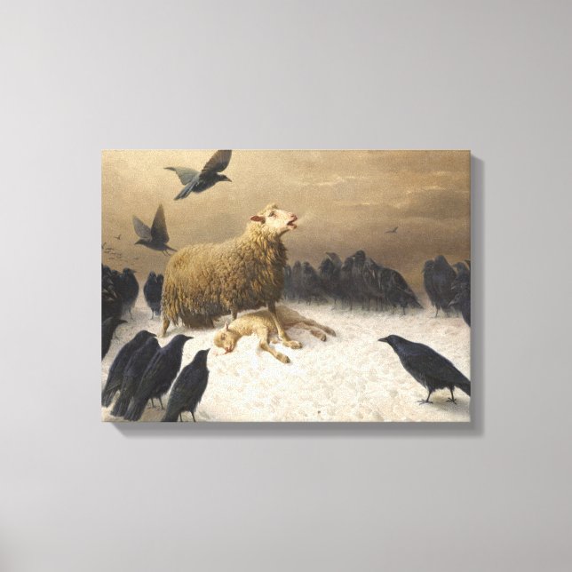 Anguish by August Friedrich Albrecht Schenck 1876 Canvastryck (Framsida)