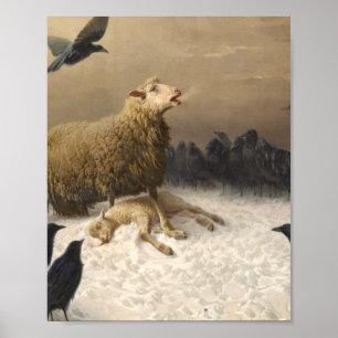 Anguish by August Friedrich Albrecht Schenck 1876 Poster