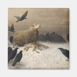 Anguish: Får med en död lamm Magnet