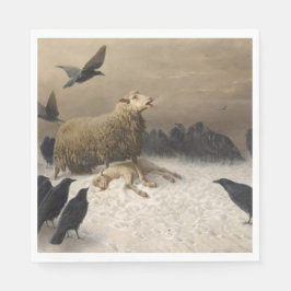 Anguish: Får med en död lamm Pappersservett