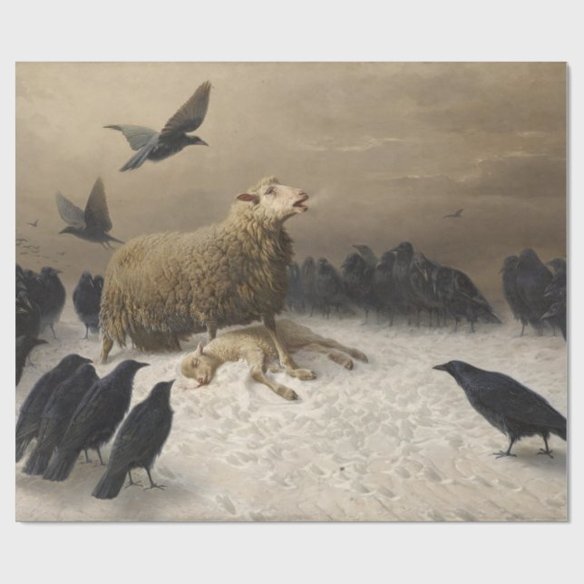 Anguish: Får med en död lamm Presentpapper (Platt)