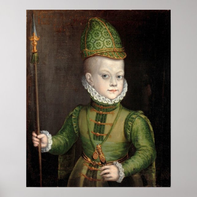 Anguissola - Porträtt i en pojke vid den spanska d Poster (Framsidan)