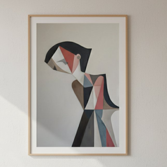 Angular abstract portrait using blush poster (Skapare uppladdad)