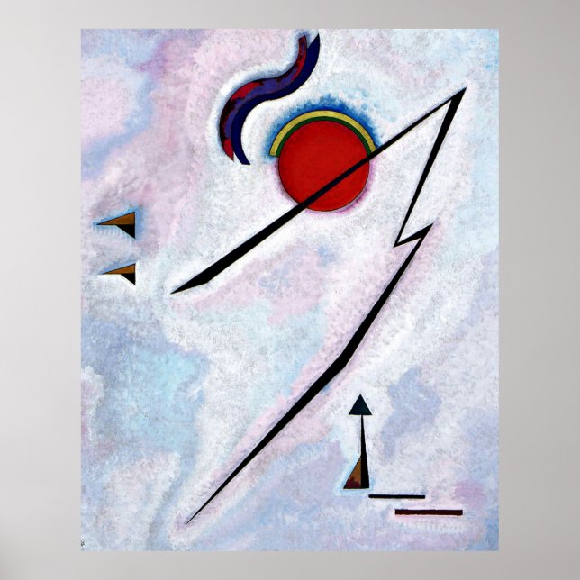 Angular Line, abstrakt konst av Kandinsky. Poster (Framsidan)