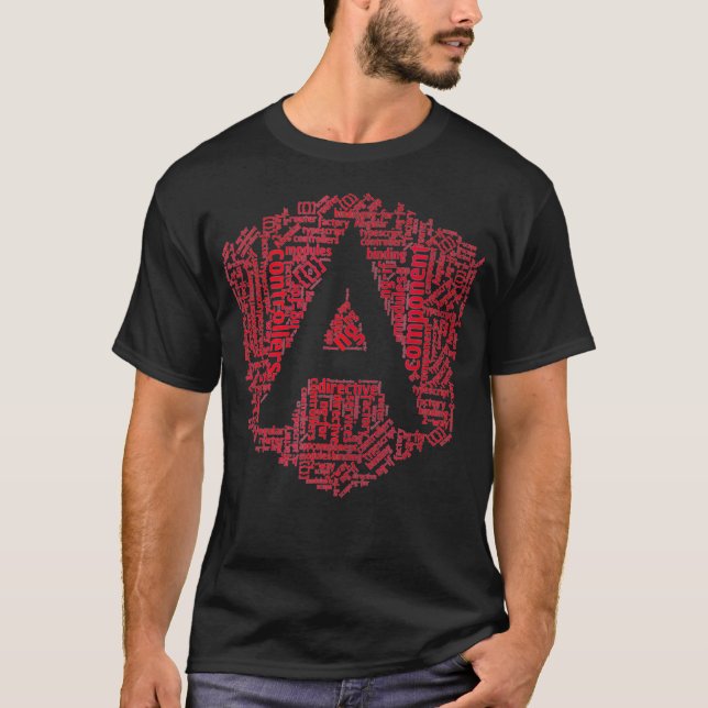 AngularJS Wordcloud t shirt for Javascript Program (Framsida)