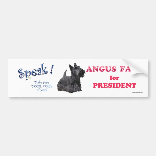 Angus Fala för PRESIDENT Bildekal (Framsidan)