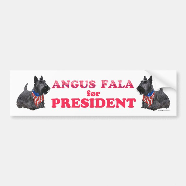 Angus Fala för PRESIDENT Bildekal (Framsidan)