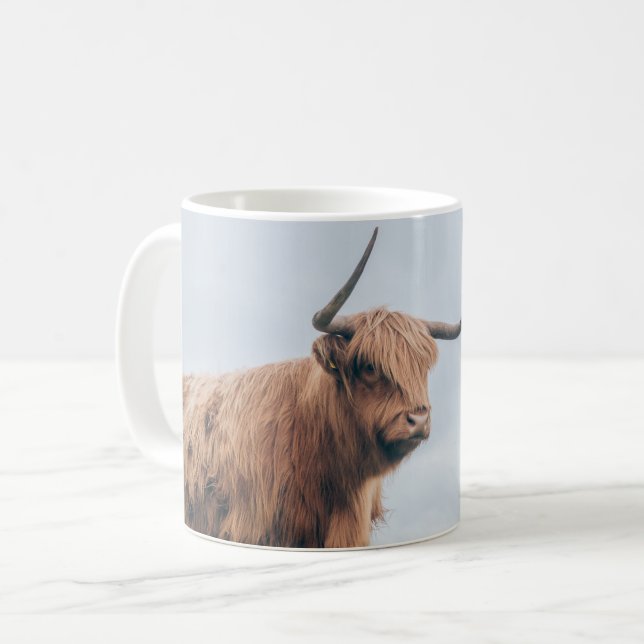 "Angus" höglands- komugg Kaffemugg (Framsida vänster)