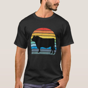 Angus nötköttsras Ko Retro Vintage Djurälskare T Shirt