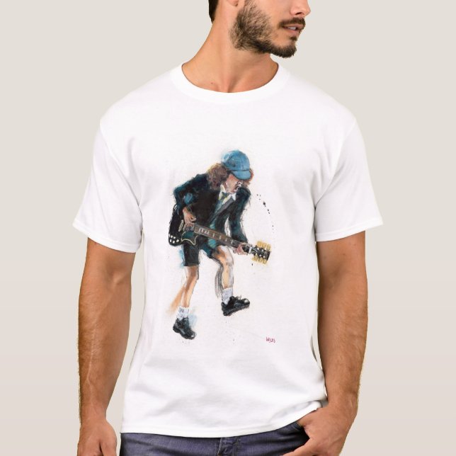 Angus Young AC/DC T Shirt (Framsida)