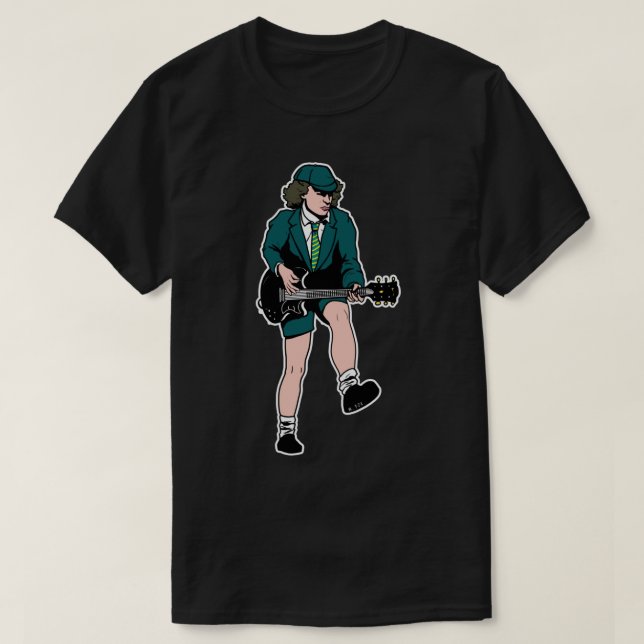Angus Young Sticker T Shirt (Design framsida)