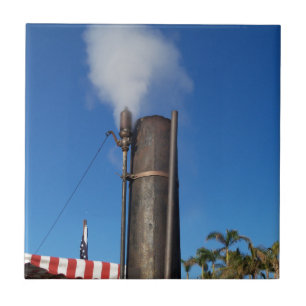 Ångvissla med en vit ångvolym kakelplatta