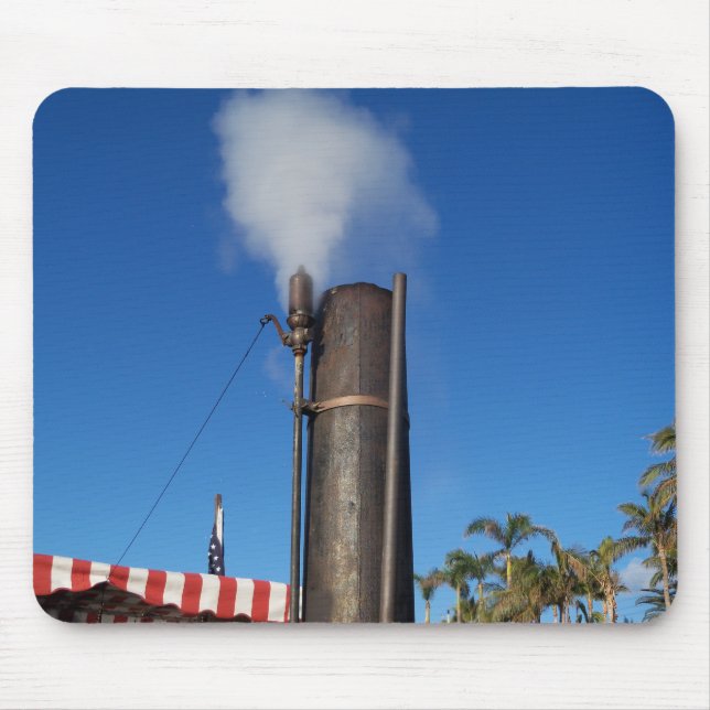 Ångvissla med en vit ångvolym musmatta (Framsidan)