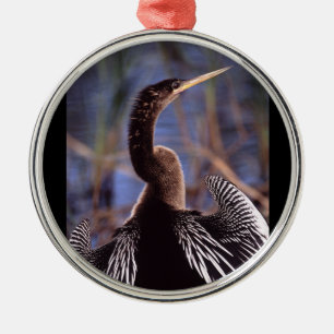 anhinga och vingar julgransprydnad metall