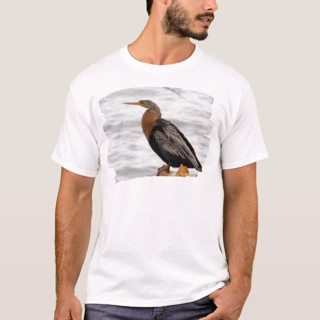 Anhinga på uppslaget t shirt (Framsida)