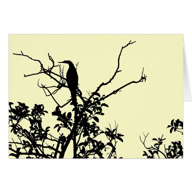 Anhingafågel Hälsningskort (Framsidan Horizontal)