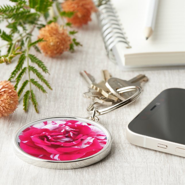 Anicia Rund Silverfärgad Nyckelring (Sidan)