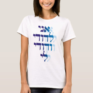 AniLe'dodi Ve'Dodi Li blått Tee Shirt