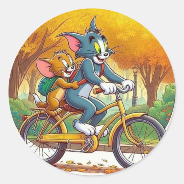 Anima tecknad runt klistermärke (Framsida)