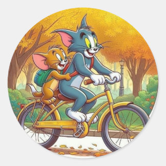 Anima tecknad runt klistermärke