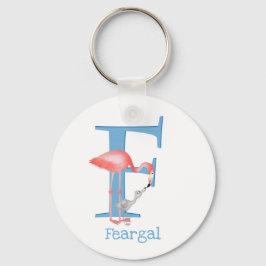 Animal ABC F är för flamingo nyckelring