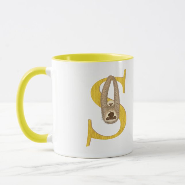 Animal ABC S is for sloth mug Mugg (Vänster)