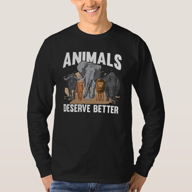 Animal Activist Rescue Animals Conservation Rights T Shirt (Framsida)
