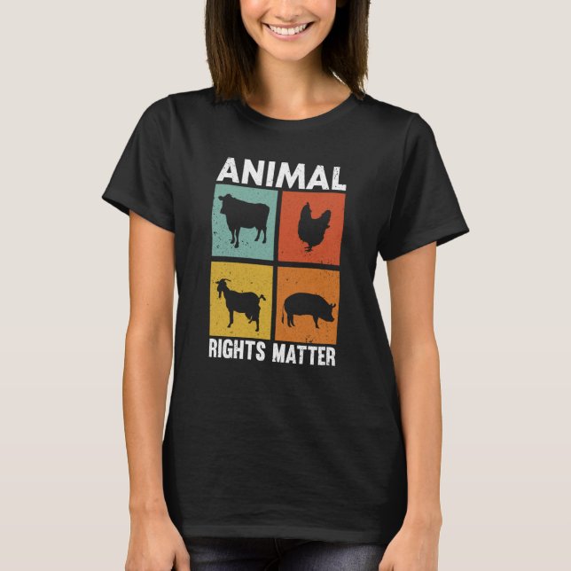 Animal Activist Rescue Animals Conservation Rights T Shirt (Framsida)