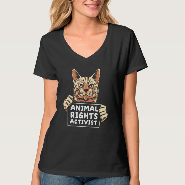 Animal Activist Rescue Animals Conservation Rights T Shirt (Framsida)
