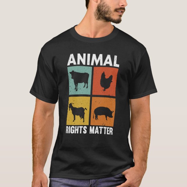 Animal Activist Rescue Animals Conservation Rights T Shirt (Framsida)