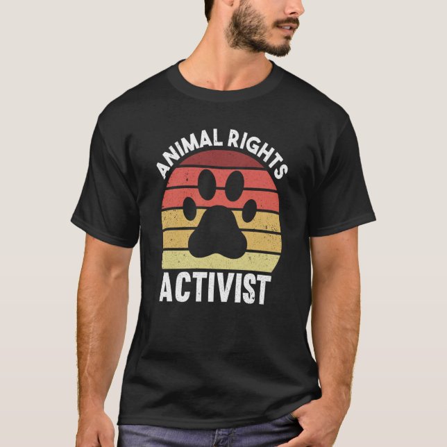 Animal Activist Rescue Animals Conservation Rights T Shirt (Framsida)