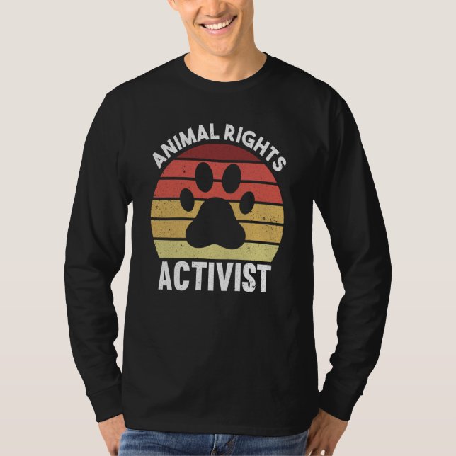 Animal Activist Rescue Animals Conservation Rights T Shirt (Framsida)