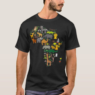 Animal Africa parrot Hyena Rhinoceros Zebra Hippop T Shirt