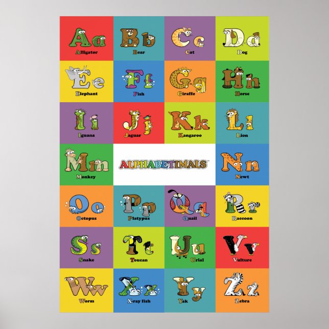 Animal Alphabet - Alphabetimals Poster (Framsidan)