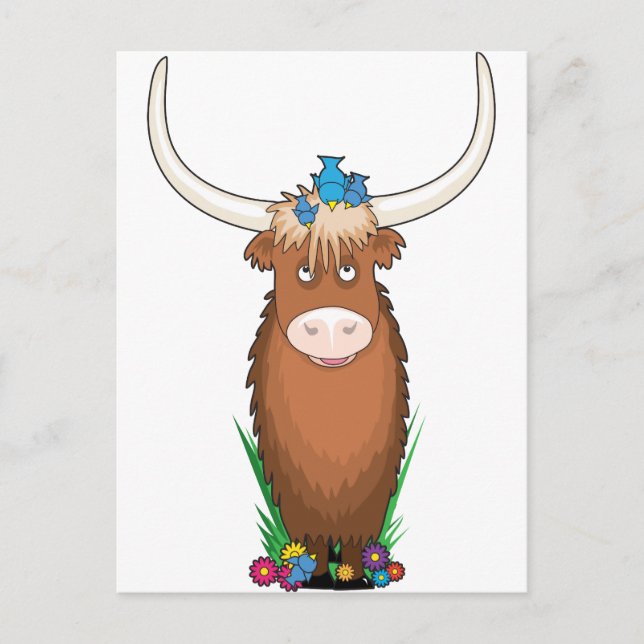 Animal Alphabet Yak Vykort (Framsida)