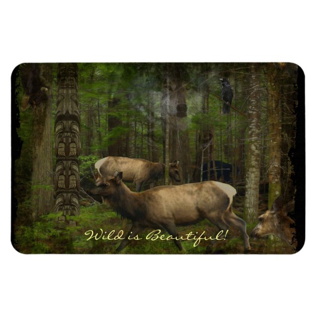 Animal-älskare Wildlife Supporter Vild Art Magnet (Horisontell)